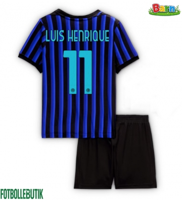 Inter Milan Luis Henrique #11 Hemmaställ Barn 2025-26 Kortärmad (+ Korta byxor)